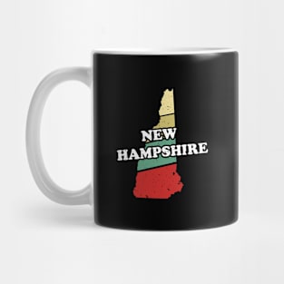 New Hampshire State Vintage Retro Souvenir print Mug